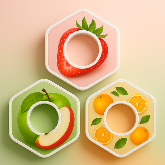 Zestaw 3 podów – Owocowa tęcza 🍓🍏🍊